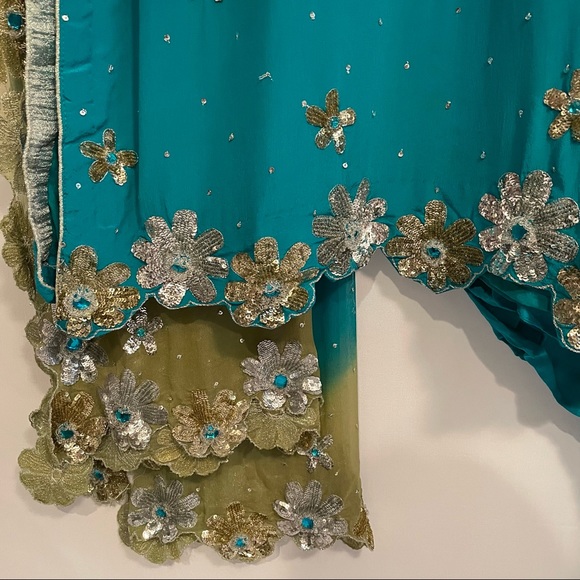 Salwar Kameez Indian 3-Piece Set – Blue, Size 42 - Picture 5 of 8